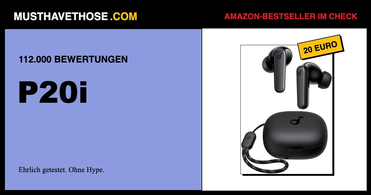 Illustration der soundcore P20i In-Ear-Kopfhörer mit Ladecase